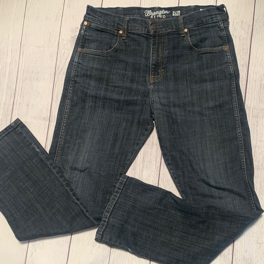 Wrangler Retro Dark Blue Denim Jeans